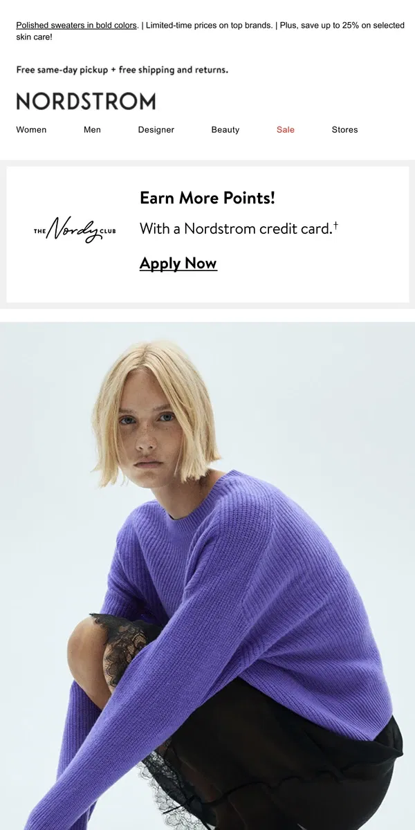 Email from Nordstrom. New! Just in from MANGO & more