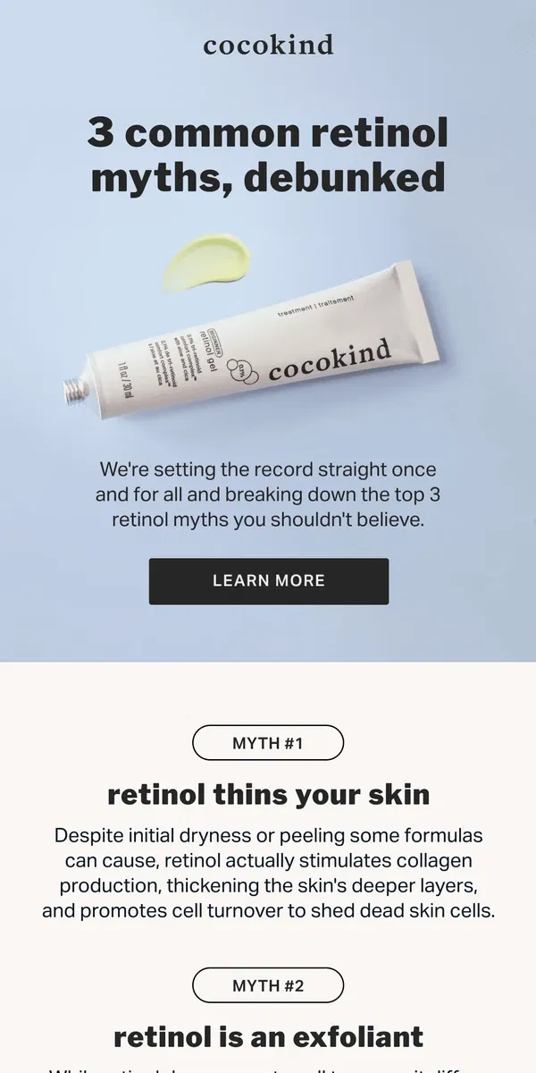 Email from cocokind. Does retinol thin your skin?