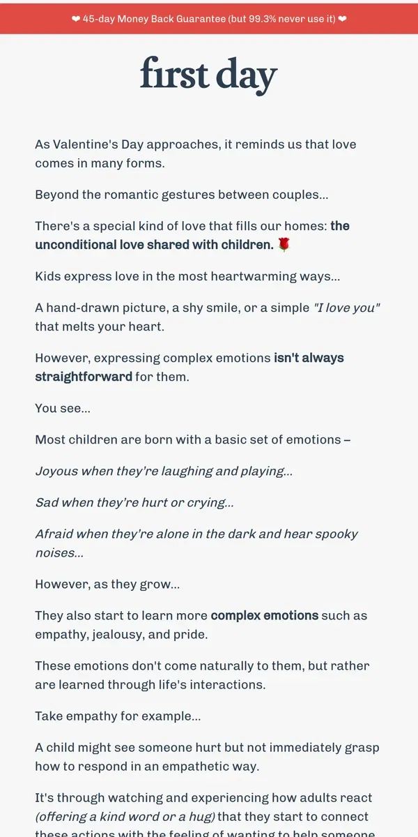 Email from First Day. The surprising way children’s emotions work