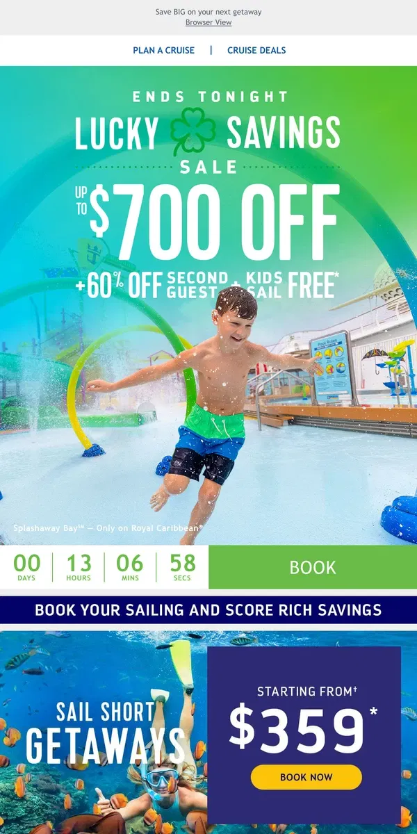 Email from Royal Caribbean. [LAST CALL] There are HUGE vacay savings inside