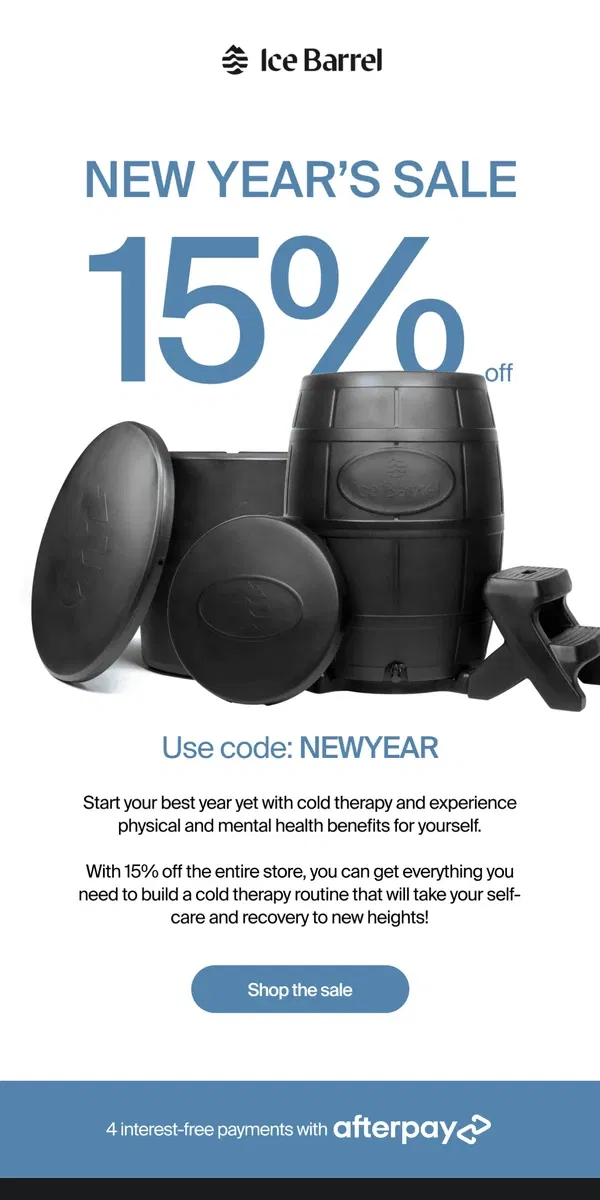 Email from Ice Barrel. New Year's Savings Inside! ❄️