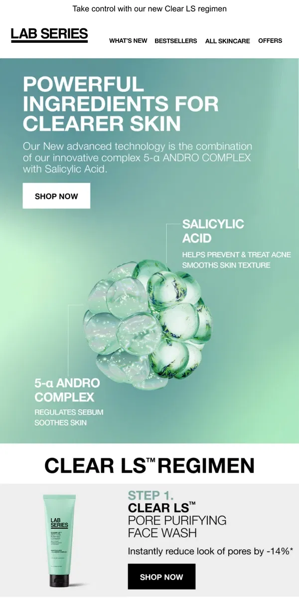 Email from Lab Series. Have oily skin?