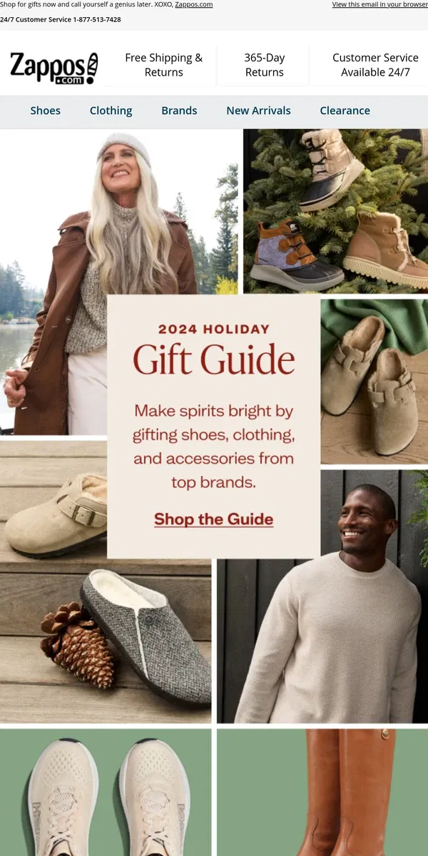 Email from Zappos. Zappos Holiday Gift Guide 🎁