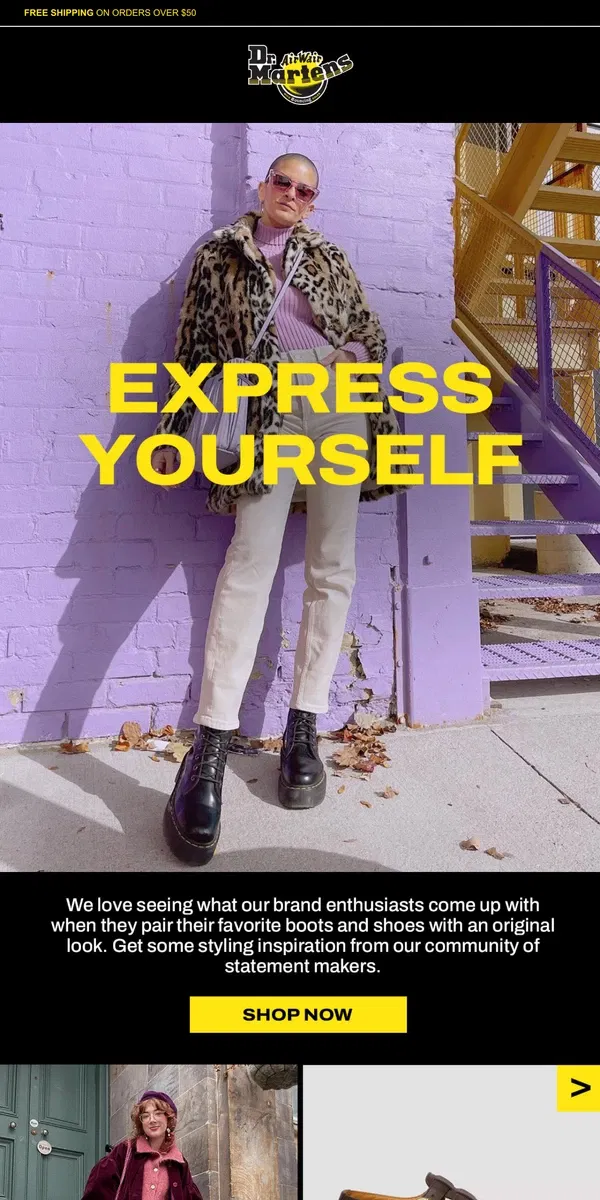 Email from Dr. Martens. We love the way you look