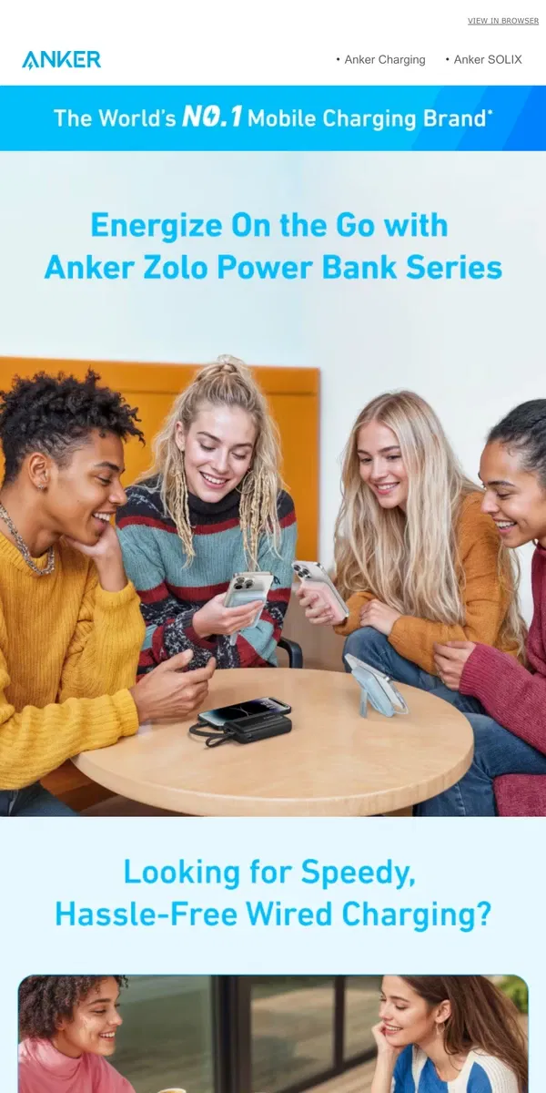 Email from Anker. ⚡ Special Black Friday Offer on Anker Zolo Power Banks!