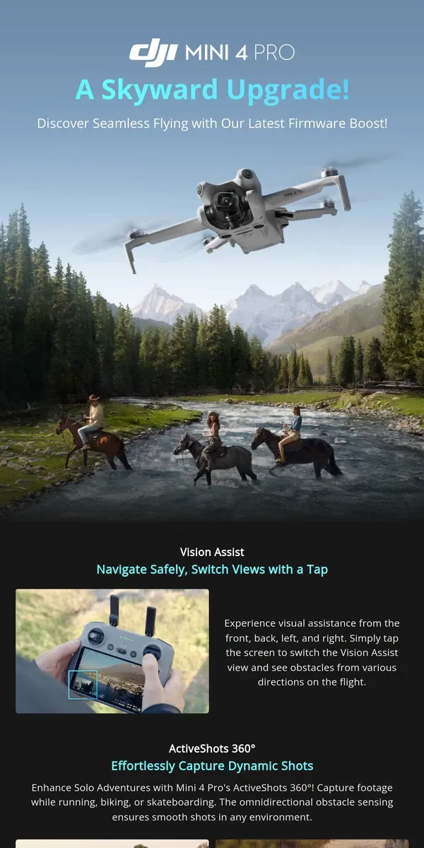 Email from DJI. Mini 4 Pro: A Skyward Upgrade!