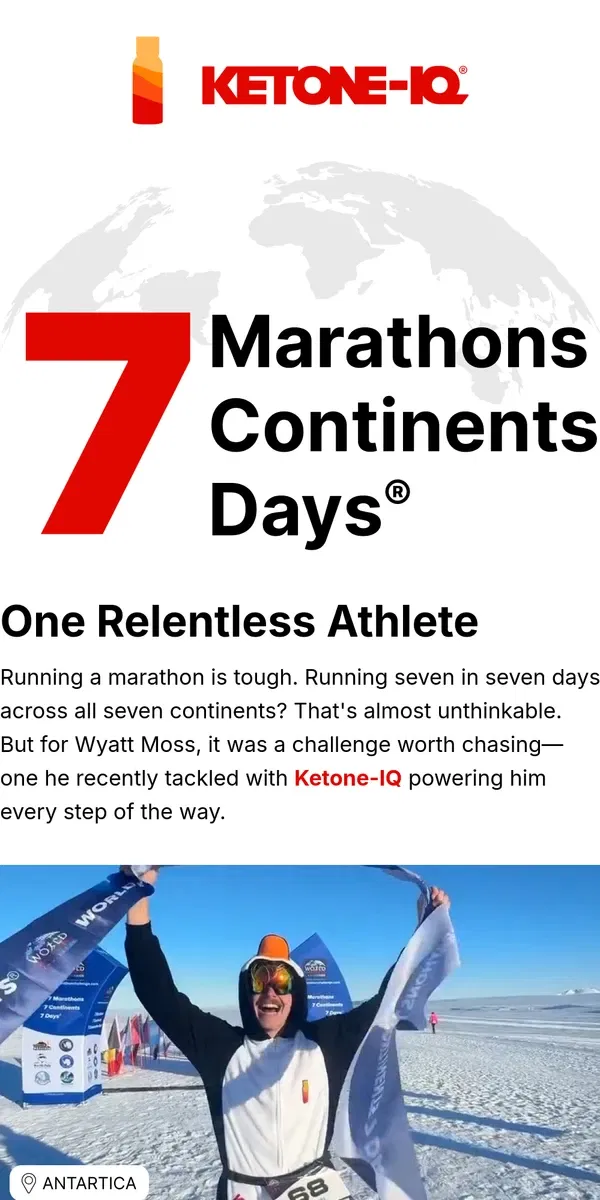 Email from Ketone-IQ. 7 Marathons...