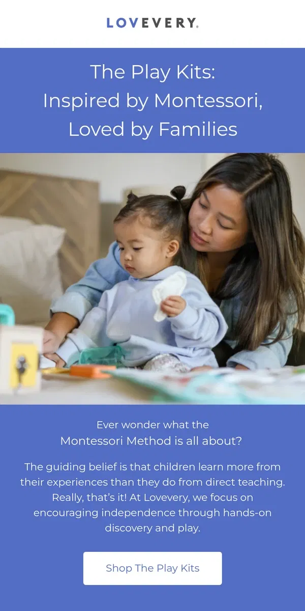 Email from Lovevery. What is Montessori all about (really)?