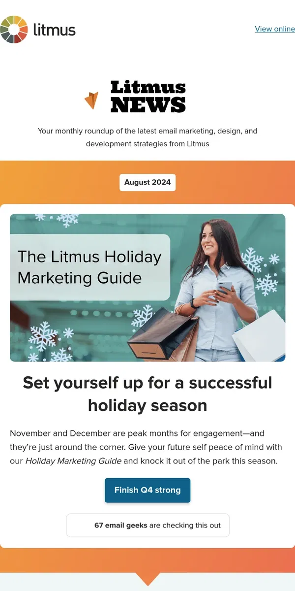 Email from Litmus. Holiday planning starts now! 🎁 (Your future self will thank you)