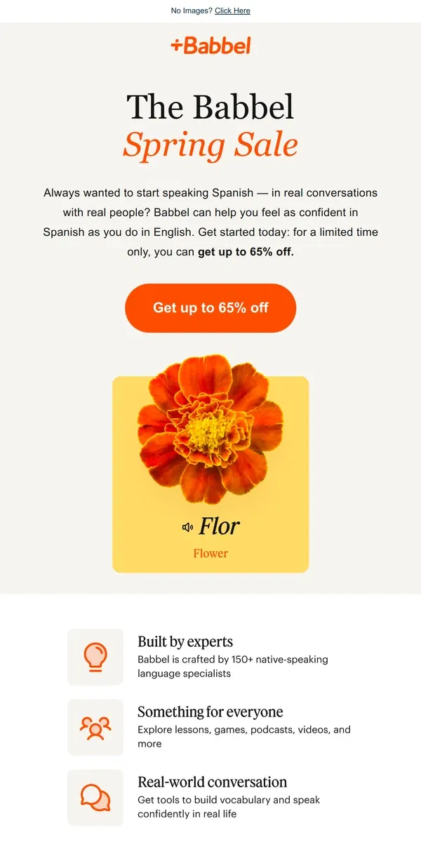 Email from Babbel. 🌳 Don’t miss this: up to 65% off Babbel’s best plans