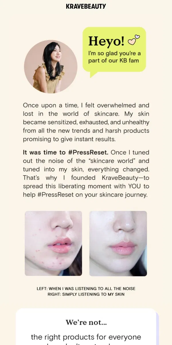 Email from KraveBeauty. From Liah Yoo