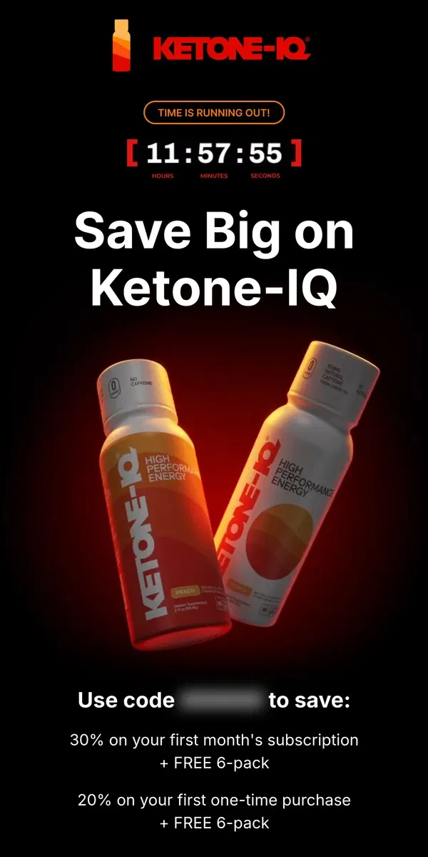 Email from Ketone-IQ. 🚨 Last Chance to Save Big