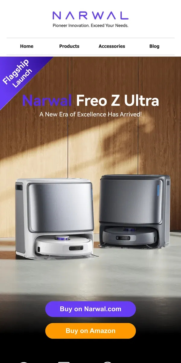 Email from Narwal. 🎉Be the first to experience Freo Z Ultra!