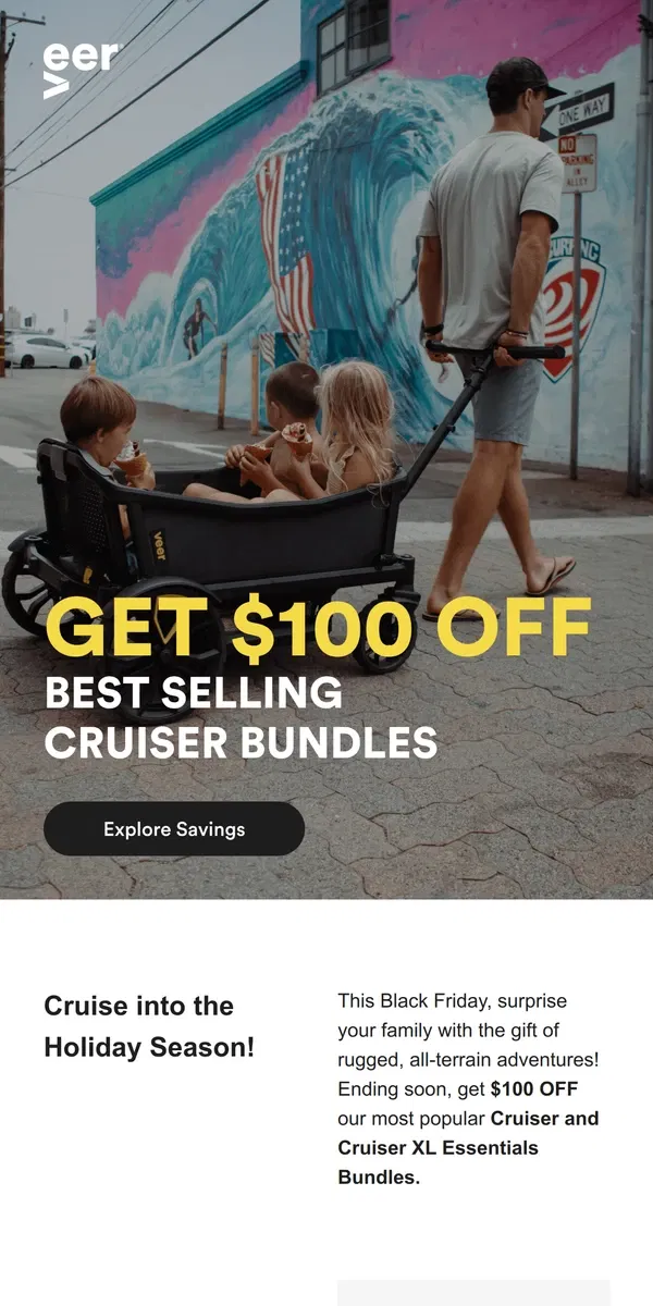 Email from Veer. Cruise into Black Friday Savings