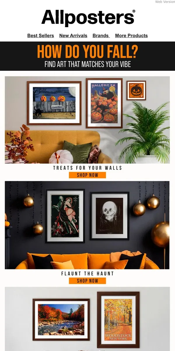 Email from AllPosters. Find Your Fall Vibe