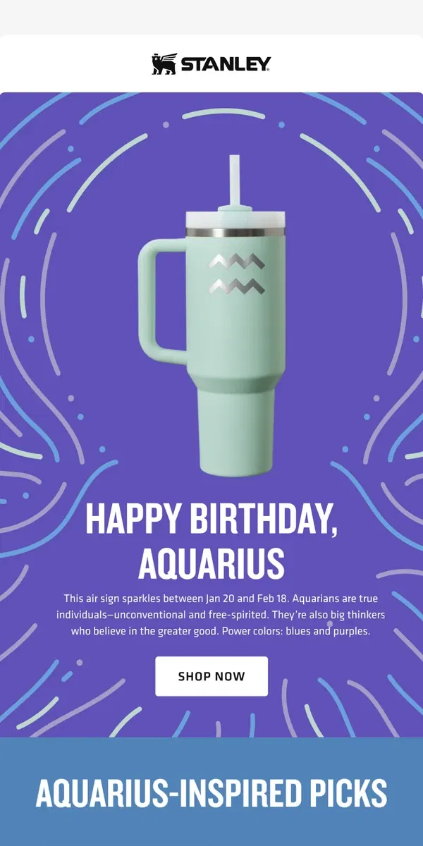 Email from Stanley. Gifts For Your Favorite Aquarius ♒