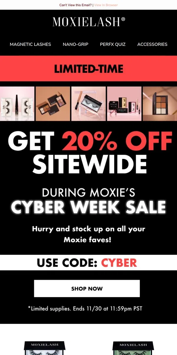 Email from MoxieLash. Don't Miss Out: 20% Off Everything!