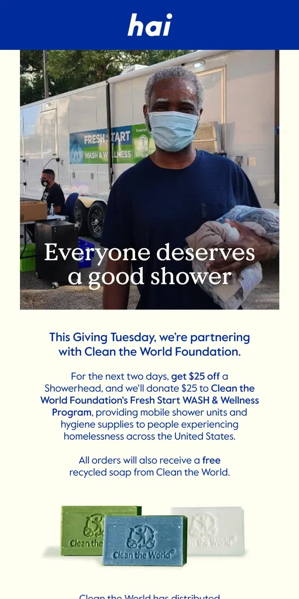 Email from hai. Giving Tuesday: Give back with us