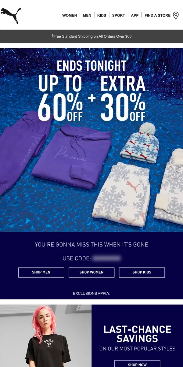 Email from Puma. THIS IS IT: Semi-Annual Ends Tonight