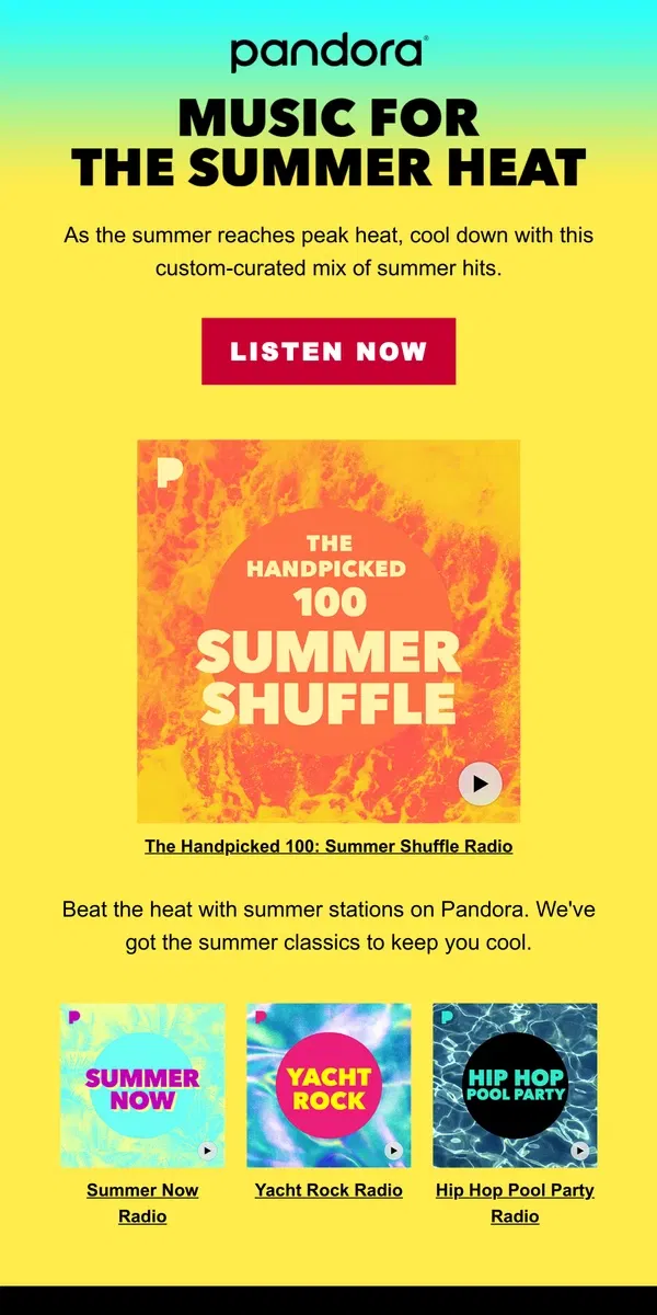 Email from Pandora. 😎 The Dog Days of Summer 🐾 🌊