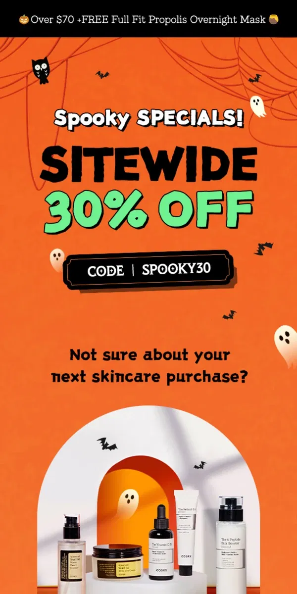 Email from COSRX. 🎃 T.R.E.A.T: Save Your Wallet! 💰