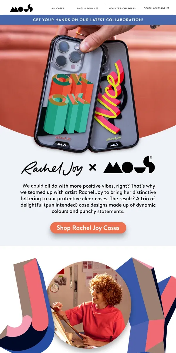 Email from Mous. Fresh prints from Rachel Joy