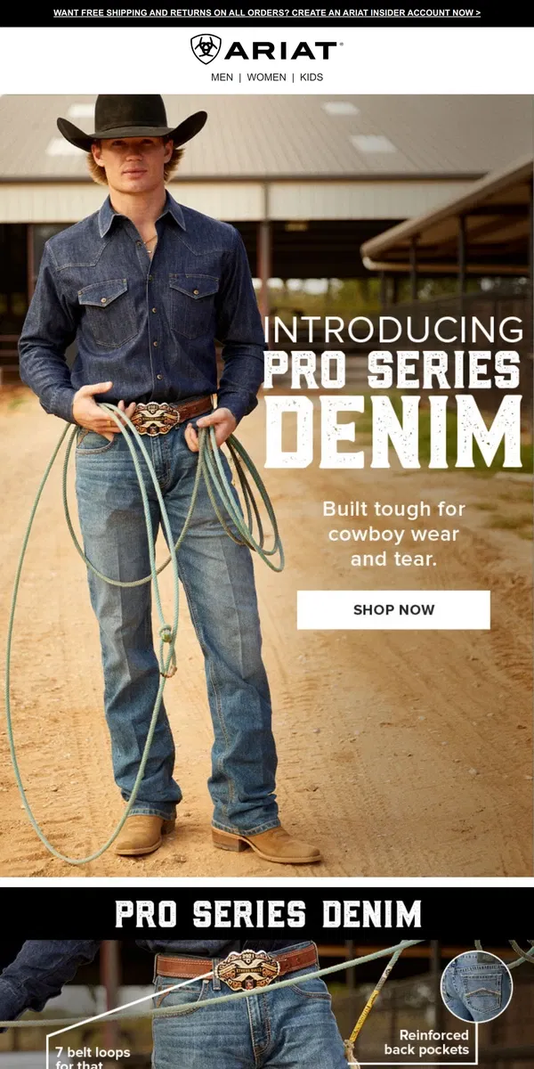 Email from Ariat. Our Newest Denim Collection Is Here