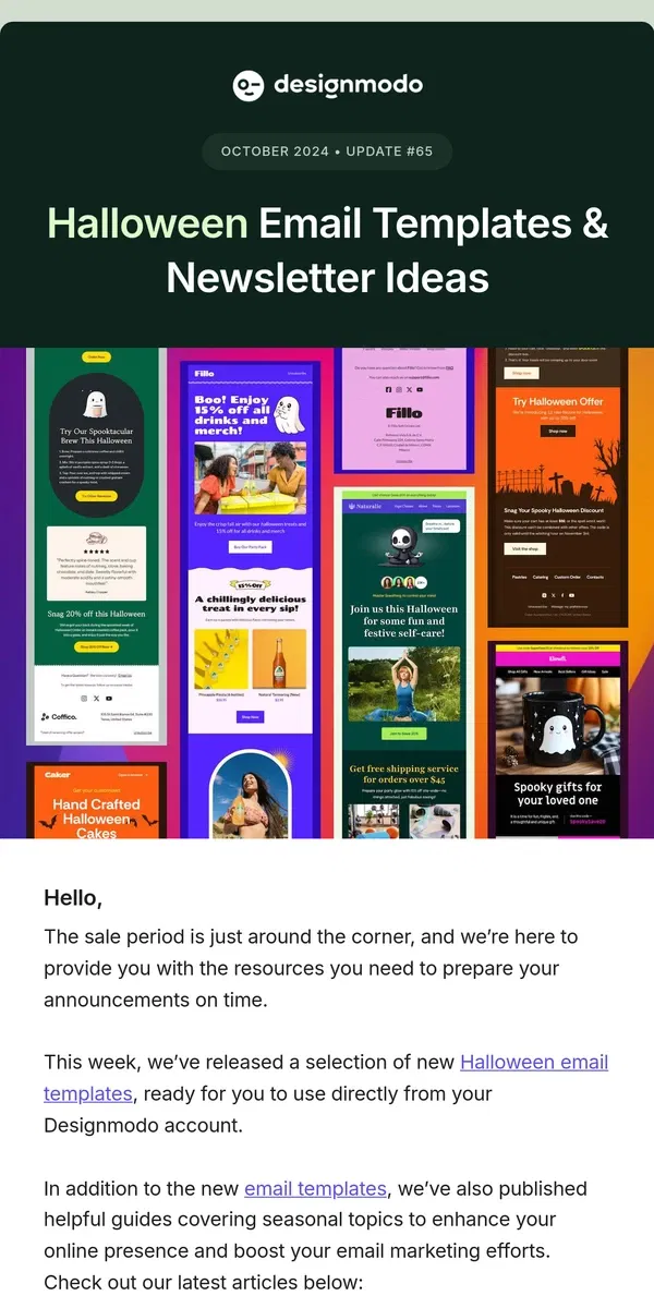 Email from Designmodo. Halloween Email Templates & Newsletter Ideas