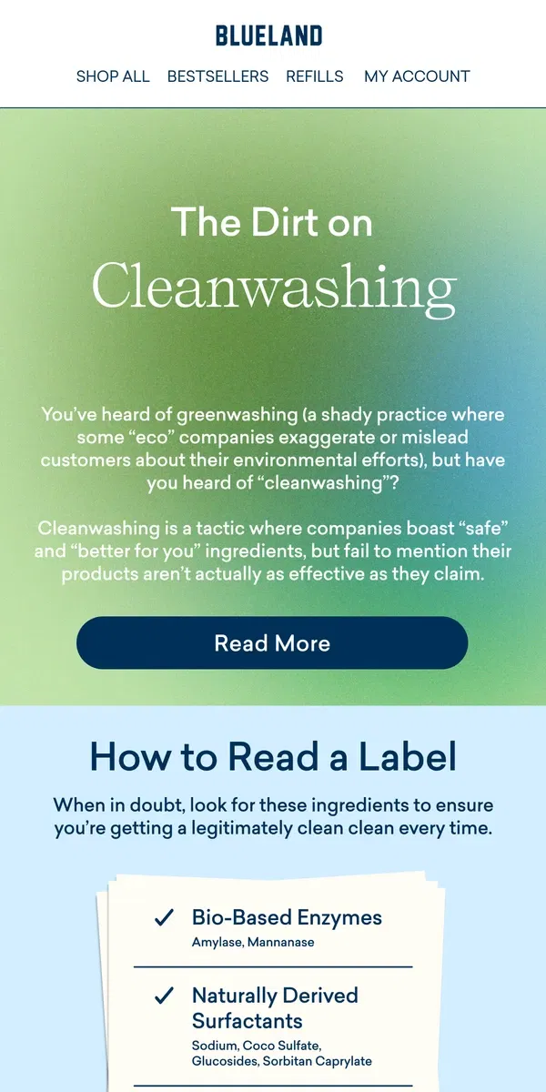 Email from Blueland. Is that company actually “clean?”