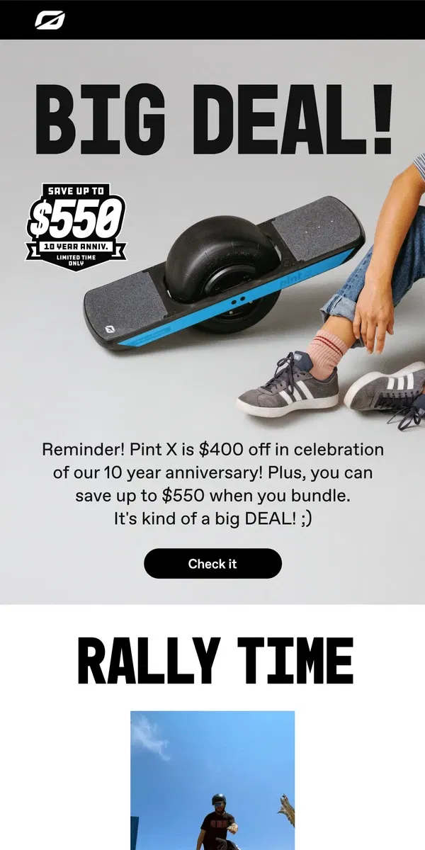 Email from Onewheel. Pretty Big Deal ;)