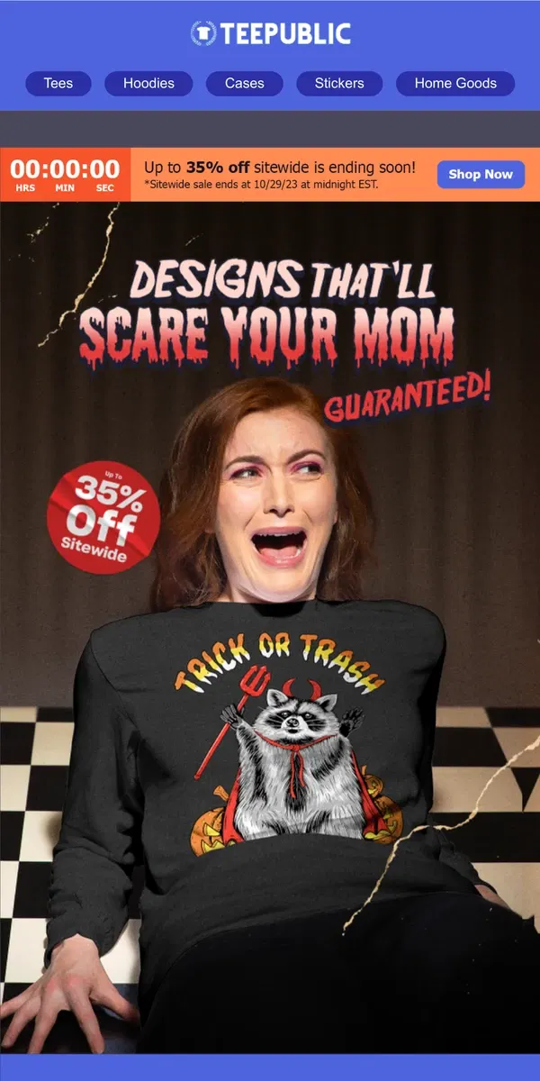 Email from TeePublic. This sale is about to expire.