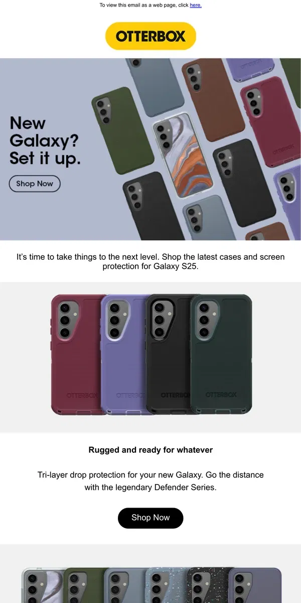 Email from OtterBox. Get hype — the new Samsung Galaxy S25 has arrived