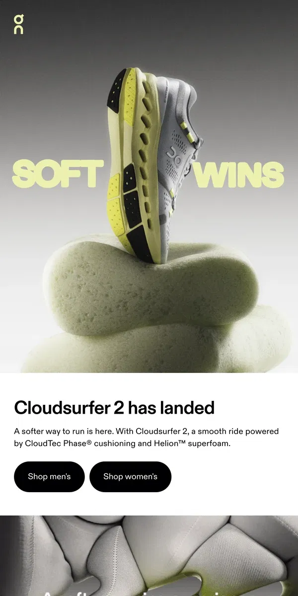 Email from On. ☁️ New Cloudsurfer 2