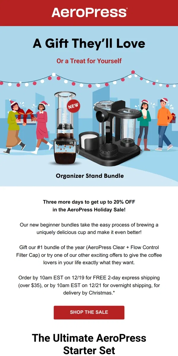 Email from AeroPress. New Bundle Sale Ends in 3 Days! 🚨