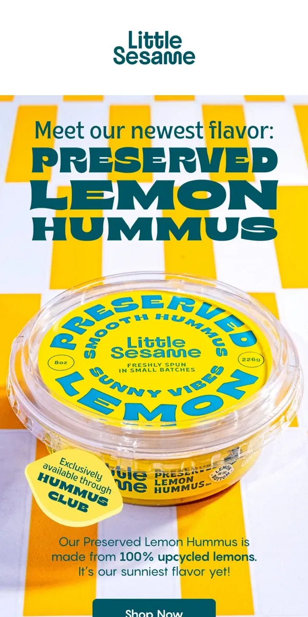 Email from Little Sesame. A New Flavor Has Entered The Chat 🍋