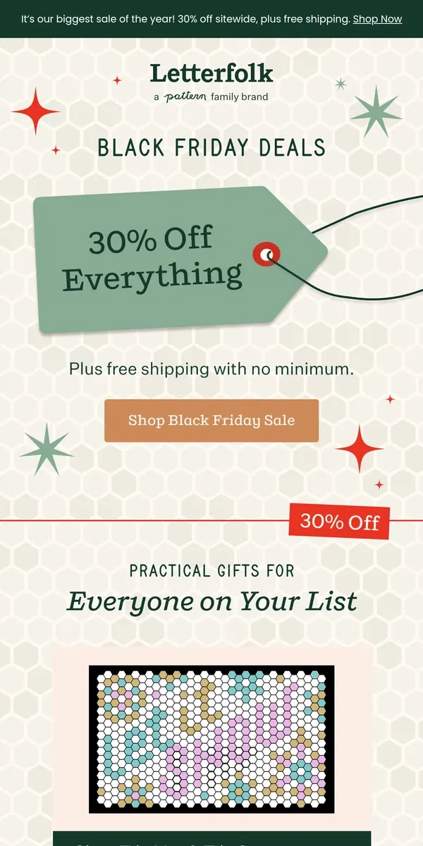 Email from Letterfolk. 🔥THIS IS IT: 30% OFF EVERYTHING🔥