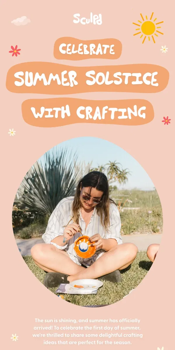 Email from Sculpd. Welcome Summer with Fresh Crafting Ideas! 🌞