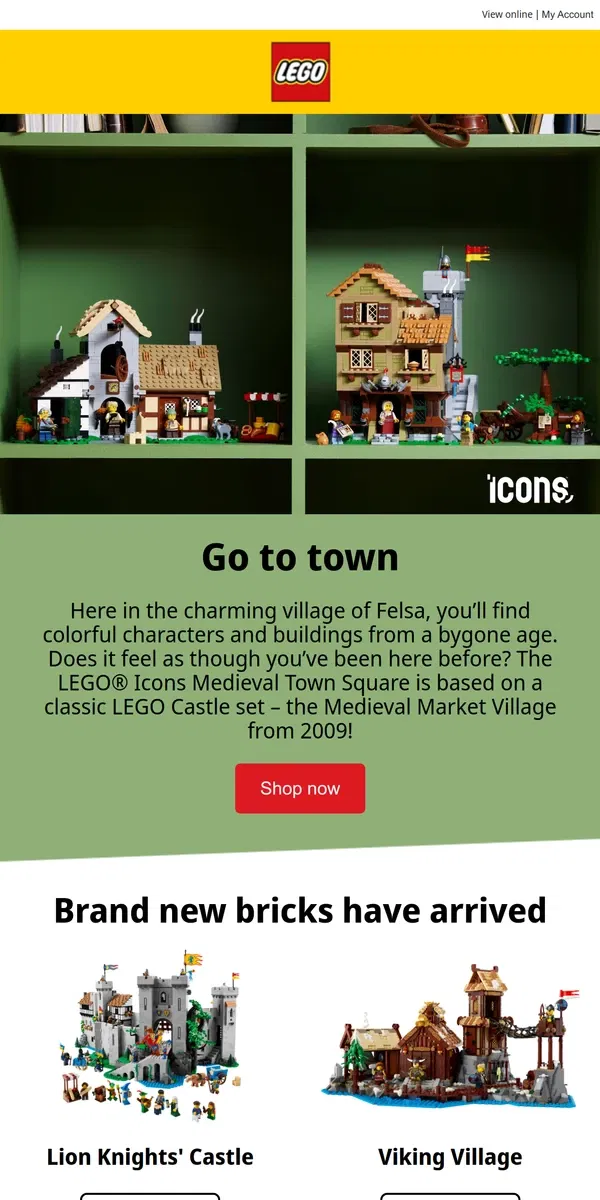 Email from Lego. Tour the village! 🏰