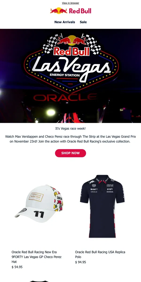 Email from Red Bull. It’s time for Vegas! 🌟