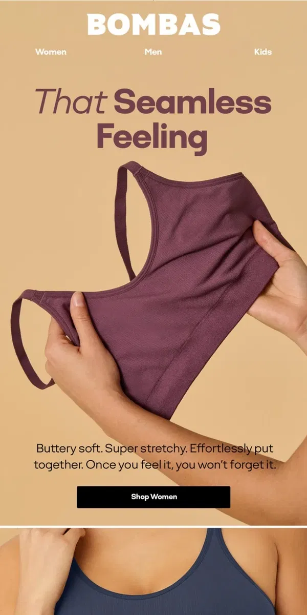 Email from Bombas. Underwear That Feels Like a Hug