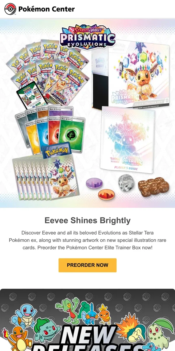 Email from Pokémon. Eevee + Pokémon TCG = 🌈🎆