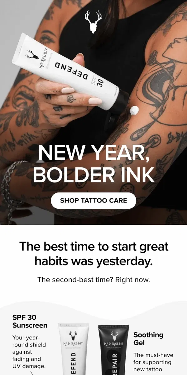 Email from Mad Rabbit. Your Ink’s Best Year Yet 💥