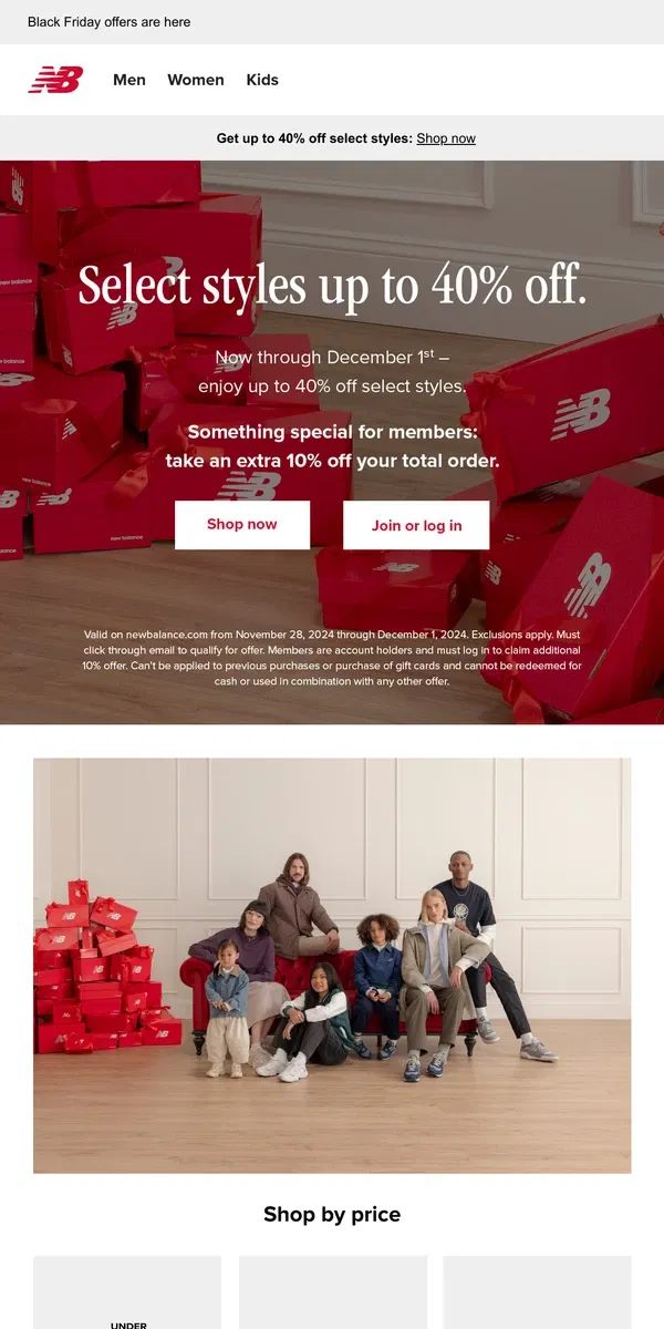 New balance black friday promo code on sale