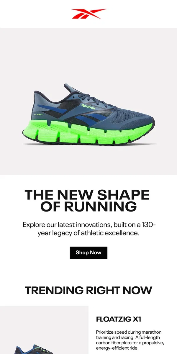 Email from Reebok. Styles picked just for you