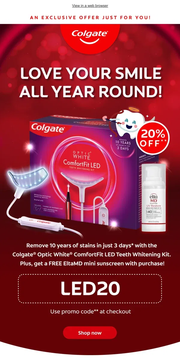 Email from Colgate. Hurry Up! Sale is ending!