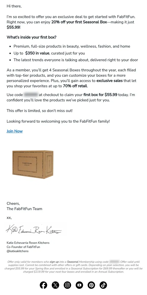 Email from FabFitFun. Unwrap Beauty, Fashion & More—Spring’s Best Awaits!