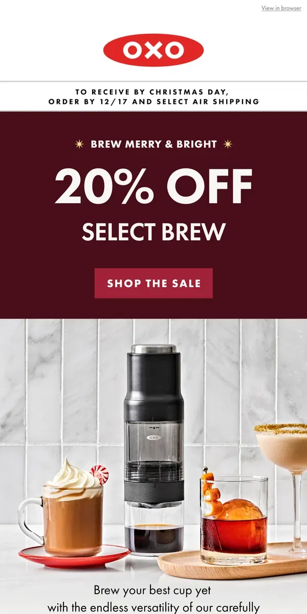 Email from OXO. Don't miss up to 30% off!