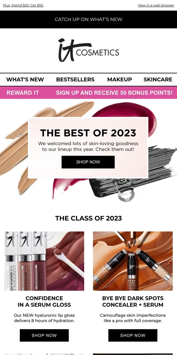 Email from IT Cosmetics. See What's New In 2023! Confidence In A Gloss & More!