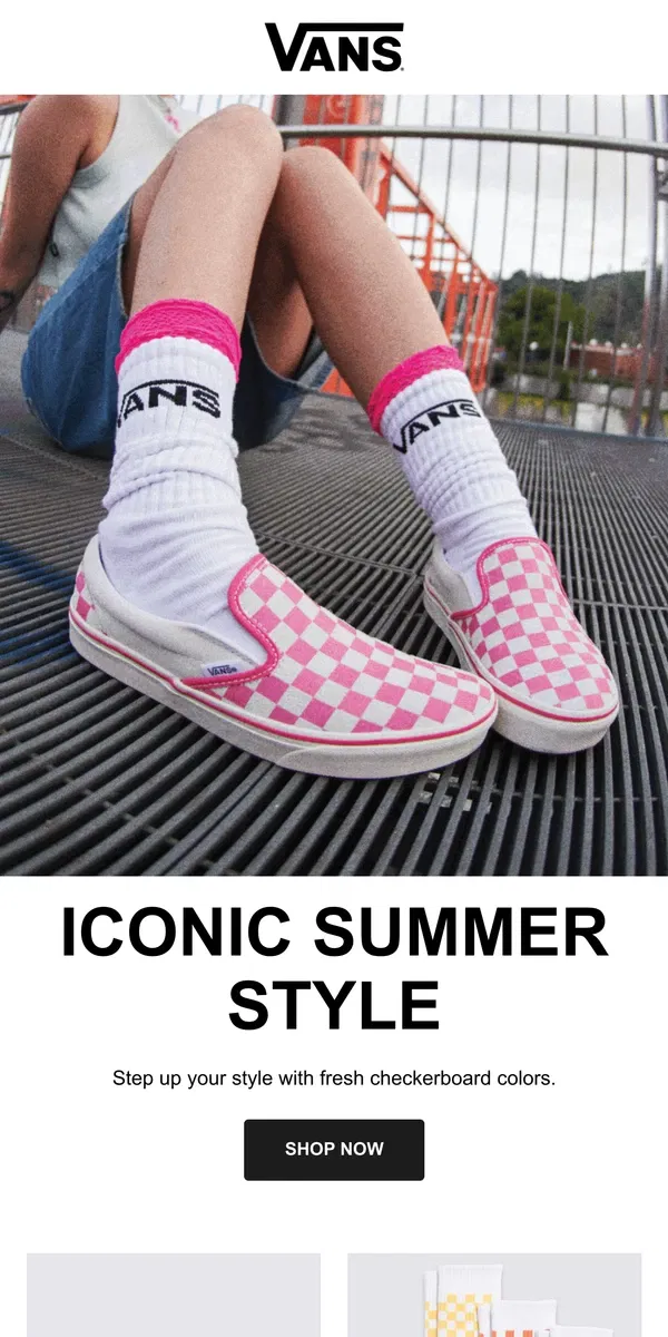 Email from Vans. 🏁 Check In To Summer