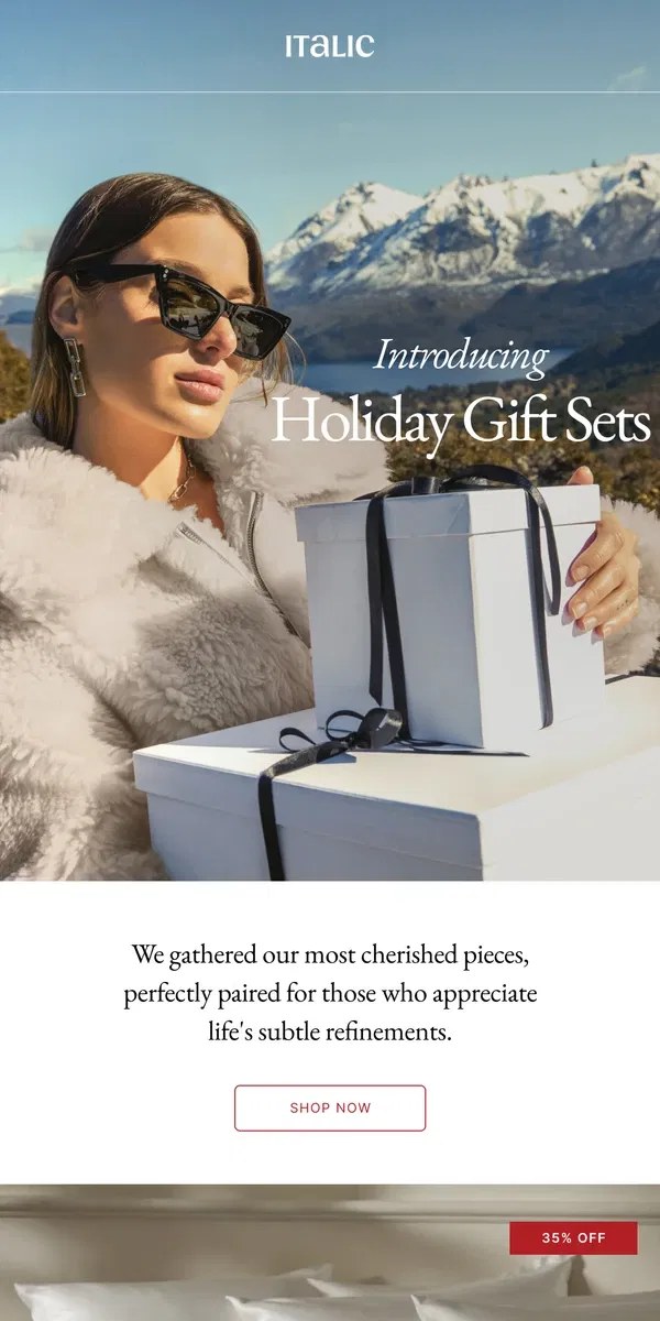 Email from Italic. NEW: Holiday Gift Sets